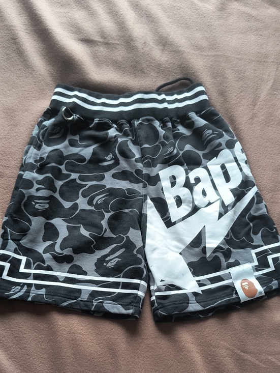 Bape Other - Bape Black & White Camo Logo Shorts